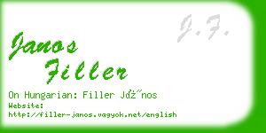 janos filler business card